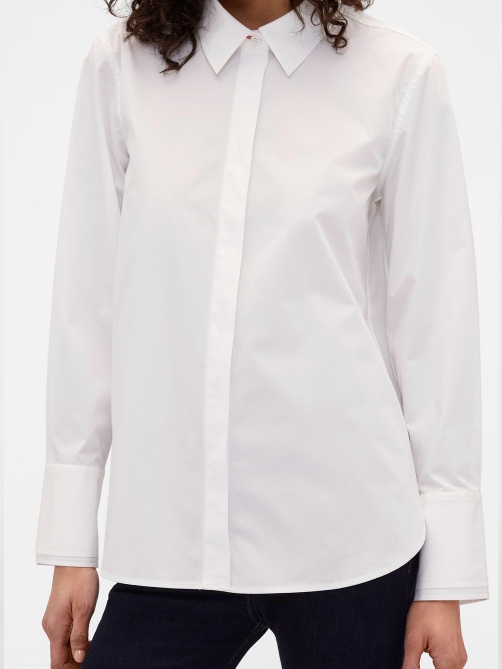 Victoria Beckham x GAP White Long-Sleeve Poplin Shirt M